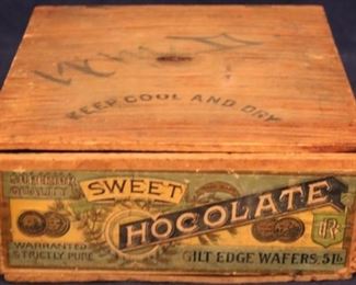 Lot# 2050 - Antique Wood Advertising Box