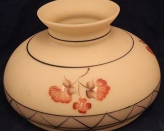 Lot# 2066 - Antique Hand Painted Lamp Sh