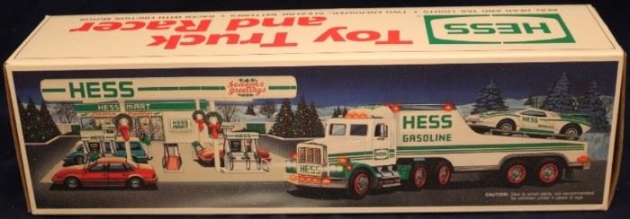 Lot# 2081 - Hess Toy Truck and Racer - n