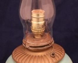 Lot# 2089 - Antique Hand Painted Lamp