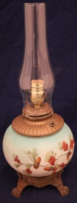Lot# 2089 - Antique Hand Painted Lamp