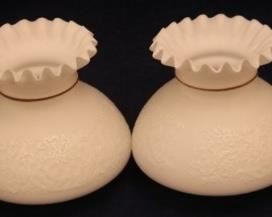 Lot# 2090 - Set of 4 Milk Glass Lamp Sha