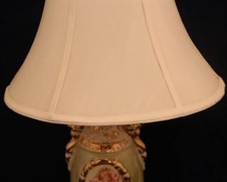 Lot# 2093 - Antique Porcelain Lamp