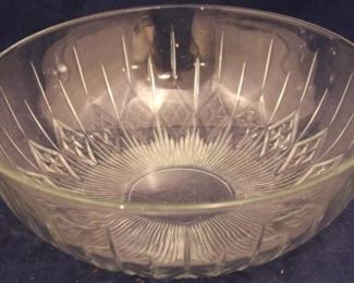 Lot# 2098 - Etched/Cut Glass Bowl