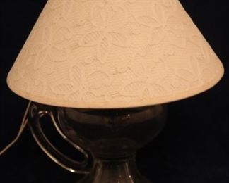 Lot# 2166 - Vintage Glass Lamp