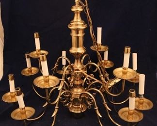 Lot# 2175 - Brass Chandelier