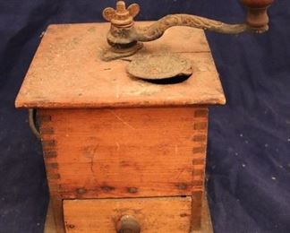 Lot# 2197 - Antique Coffee Mill Grinder