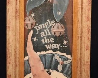 Lot# 2206 - Snowman Framed Print