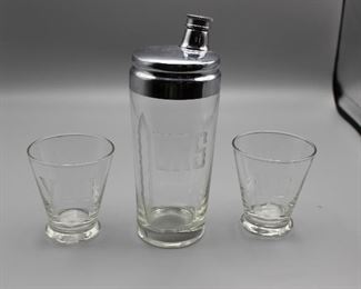 Etched You, Me and Ours cocktail mixer