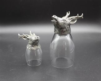 Pewter Jägermeister Stag Glasses