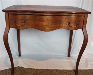 Antique Curved Front Side Table/Desk