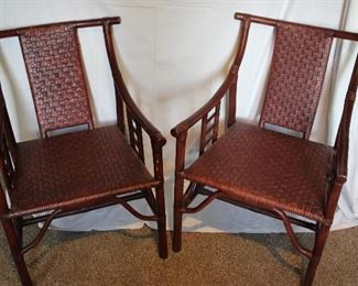 Asian Style Rattan Chairs 