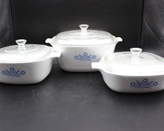 3pc Corningware w/ Lids 