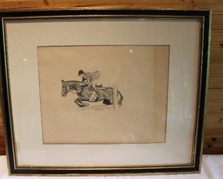 Original 1967 Pencil Drawing Signed Bimberg 