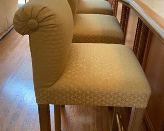 4 UPHOLSTERED BAR HEIGHT STOOLS