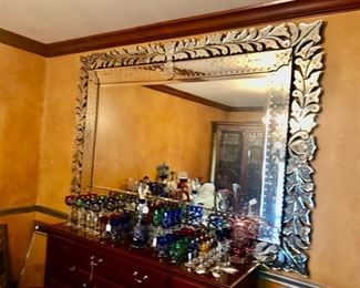 Large etched mirror 6.6 long by 4.2 height
