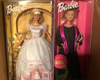 2003 Graduation barbie  $5.00 Quincinera $25