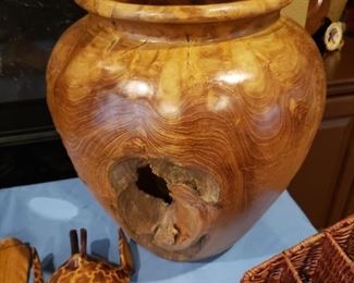 Super Nice Large Burl Wood Vase  $250
