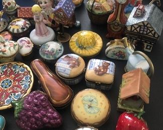 Collection of Limoges Miniature Boxes