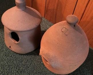 Pottery Birdhouses (Charles Lisk)