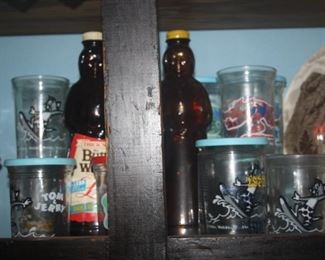 VINTAGE JELLY JARS / DRINKING GLASSES