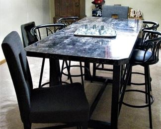 Modern Dining Table with 6 Chairs