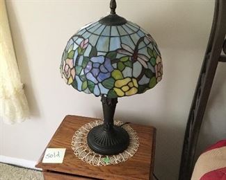 Tiffany Style Stained Glass Lamp
Measures 21” tall x 14” wide.
Great working condition.
We have two.