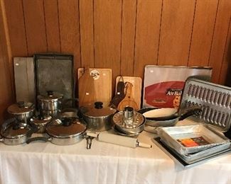 More sets of pots and pans and bakeware