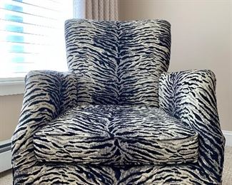 Item 10:  Fairmont Seating Co. Zebra Chair - 31"l x 21.5"w x 38.5"h:  $445