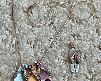 Item 144:  Necklace and Flip-Flop Charms:  $8