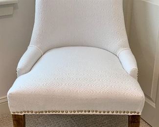 Item 61:  Upholstered Chair with Nailhead Trim - 21.5"l x 17.5"w x 35.5"h:  $165