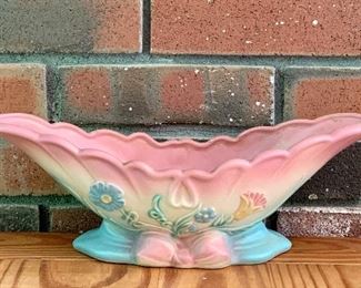 Item 92:  Vintage Hull Bowknot Console Pottery Planter (B-16-13.5) - 13.5":  $75