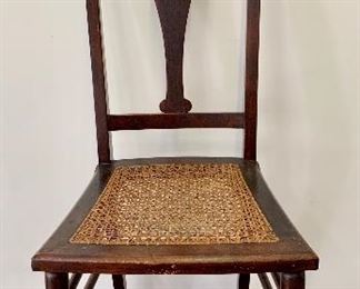 Item 122:  Caned Chair - 15.5"l x 14.5"w x 36"h:  $60