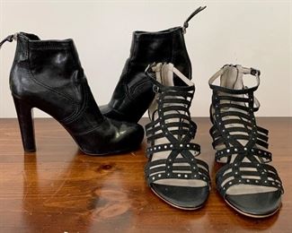 Item 293:  Left - Black Boots and Right - Gladiator Sandals:  $20 each