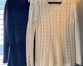 Item 277:  Two Sweaters (1 White Cable Knit):  $30