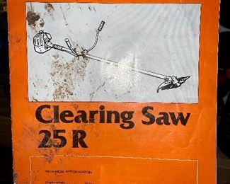 Item 201:  Husqvarna Clearing Saw- with many extra blades and lube - has not been serviced in 4-5 years: $225