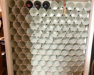 Innovative handmade wine storage