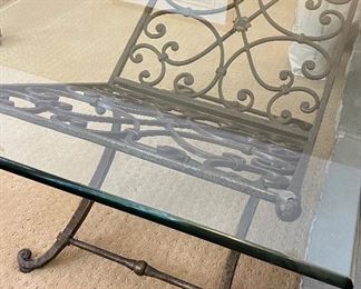 Wrought Iron coffee table. Beautiful detail. 