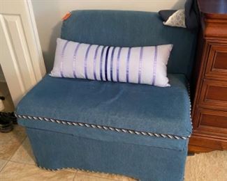$120 Hideway bed twin size recovered with denim 