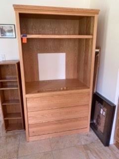 $220 media center with drawers pine 