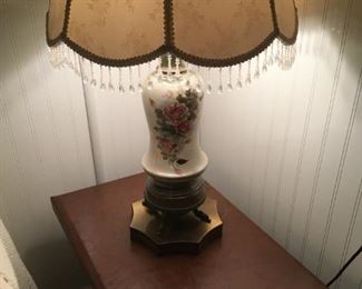 . . . a beautiful ceramic lamp with brass base