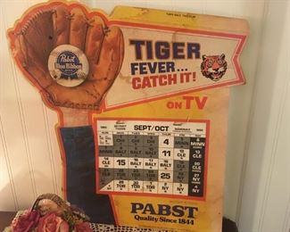 . . . one of a kind!  A Tiger 1980 schedule calendar with Pabst ad