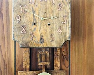 Mission oak regulator wall clock works