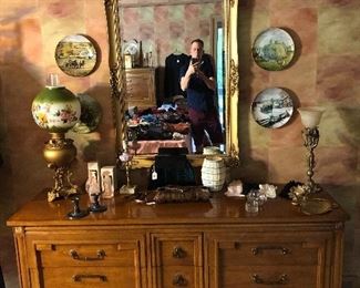 Vintage Thomasville bedroom suite includes, dresser, with matching mirror (not shown), chest, 2 night stands.