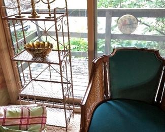 Vintage iron stand and chair