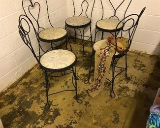 More ice cream parlor chairs