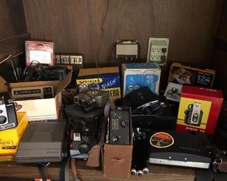 Selection of vintage cameras