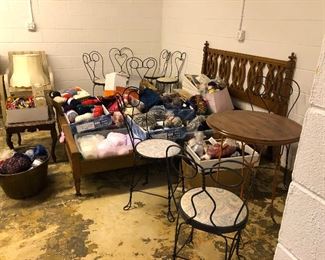 Antique ice cream chairs and 1 table