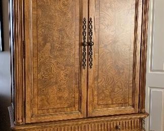 Hooker Burl Wood Armoire/Entertainment Unit