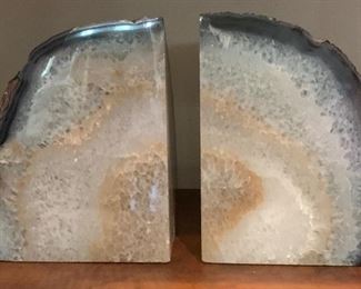 Large Agate Bookends